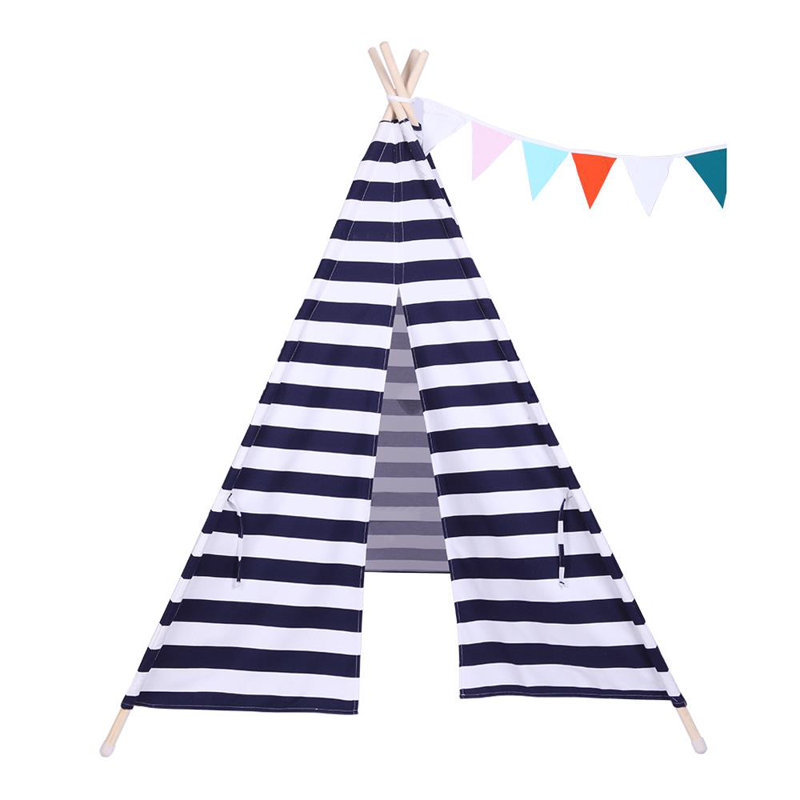 Blue Elephant 110cm W x 120cm D Indoor / Outdoor Cotton Triangular Play Tent