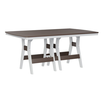 Berlin Gardens Harbor Regular Natural With White Base Rectangular Dining Table
