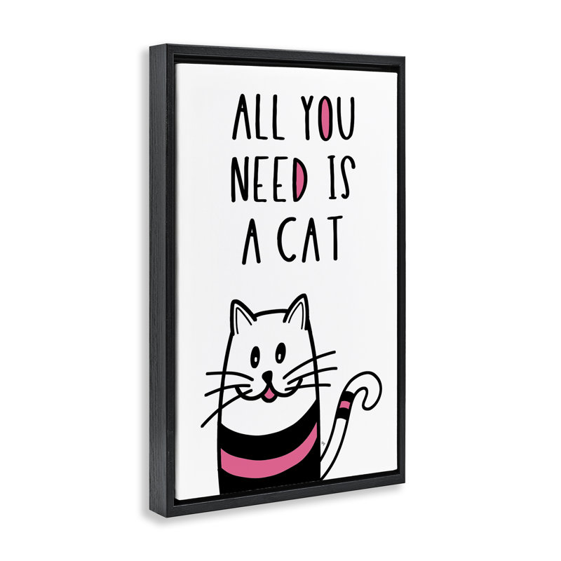 Tout ce dont vous avez besoin, c'est un cadre flottant pour chat, design par Martina Pavlova, Cadre flottant noir de jais