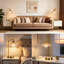 Set of 2 Glass Table Lamps, Dimmable Bedside Lamps for Bedroom, Modern Nightstand Lighting-161135361