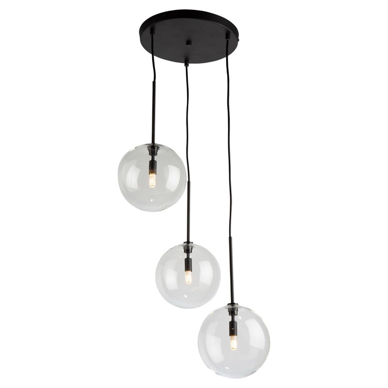 Luminaire suspendu cylindrique à 3 lumières DEL