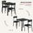 Dining Table Set Of 2, Small Kitchen Table With Chairs For 2 With Upholstered Chairs, 3 Piece Dining Table Set, Compact Kitchen Table Set For Small Space-28443397