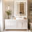 Led Bathroom Mirror With Lights, Wall-mounted With Bluetooth Speaker, Time & Date Display Anti-fog, 3 Color Temperature, Dimmable Brightness, Ip65 Waterproof, Tempered Glass, Frontlit & Backlit-1512008136