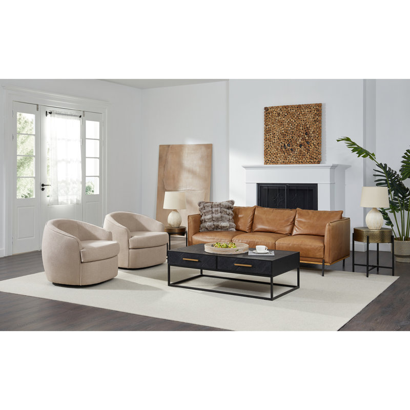 Fauteuil pivotant moderne à 360 degrés en gris - tissu performant pour l'ambiance de la chambre à coucher, rembourrage en mousse, rembourrage dense de l'assise à installation rapide, installation facile