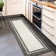 Modern Machine Washable Rug Bordered Design Non-Slip Low Pile Rubber Backing Area Rug for Living Room Bedroom Kitchen Dining Room