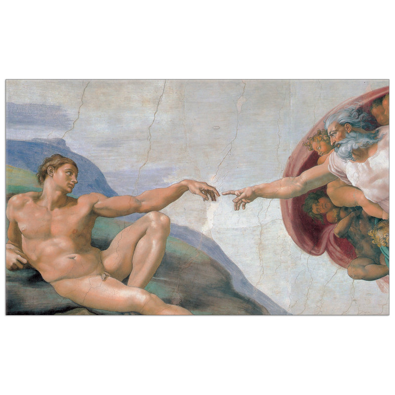 Michelangelo - No Frame Print on Wood, 86cm H x 140cm W x 1.8cm D