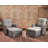 Deb 31" W Wicker Swivel Glider Chair with Ottoman and Cushions-833917349