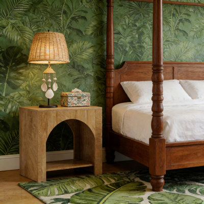 2 Tier Bedside Table, Classic End Table, Square Side Table