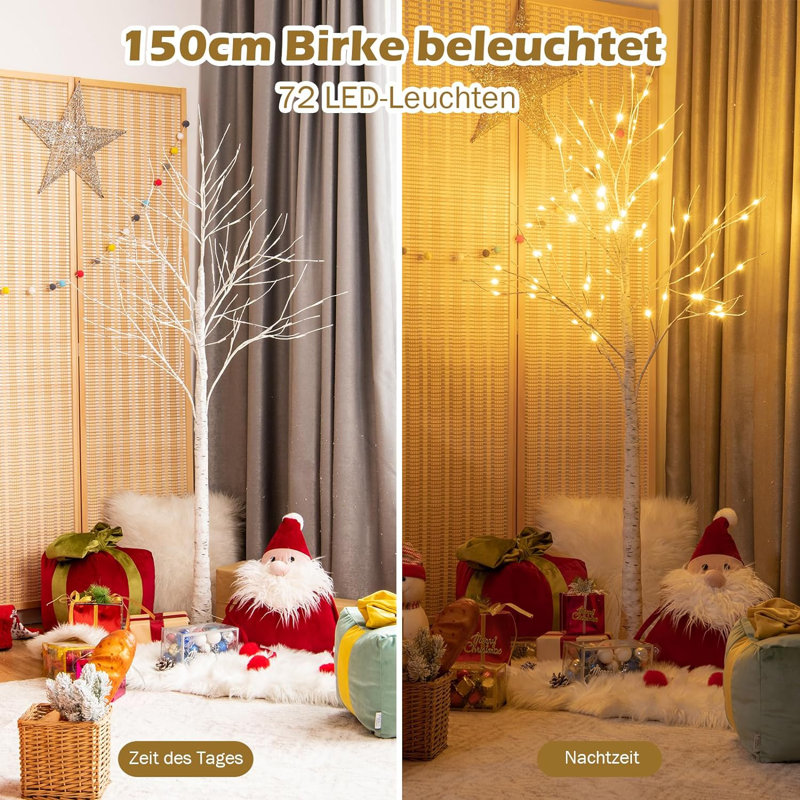 Lighted Artificial Pine Christmas Tree