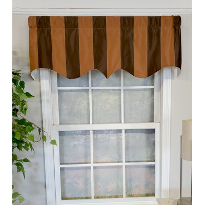 Euniece Striped Pointed Window Valance