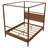 Solid Wood Canopy Bed Frame with Four Posters, No Box Spring Needed-1204903750