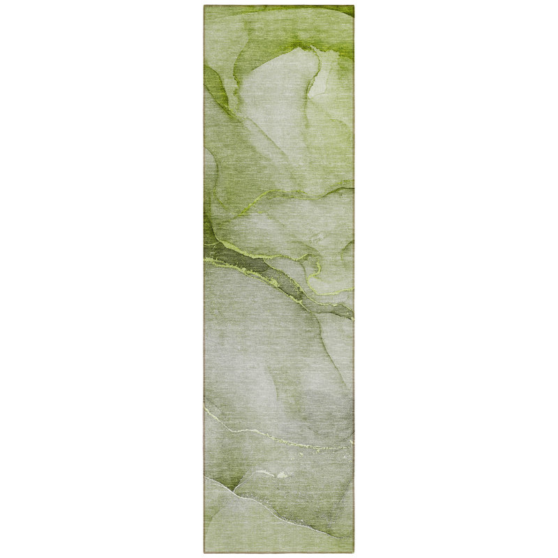 Tapis de couloir extérieur vert 8 po