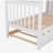 Bunk bed with a small bed and storage space, white