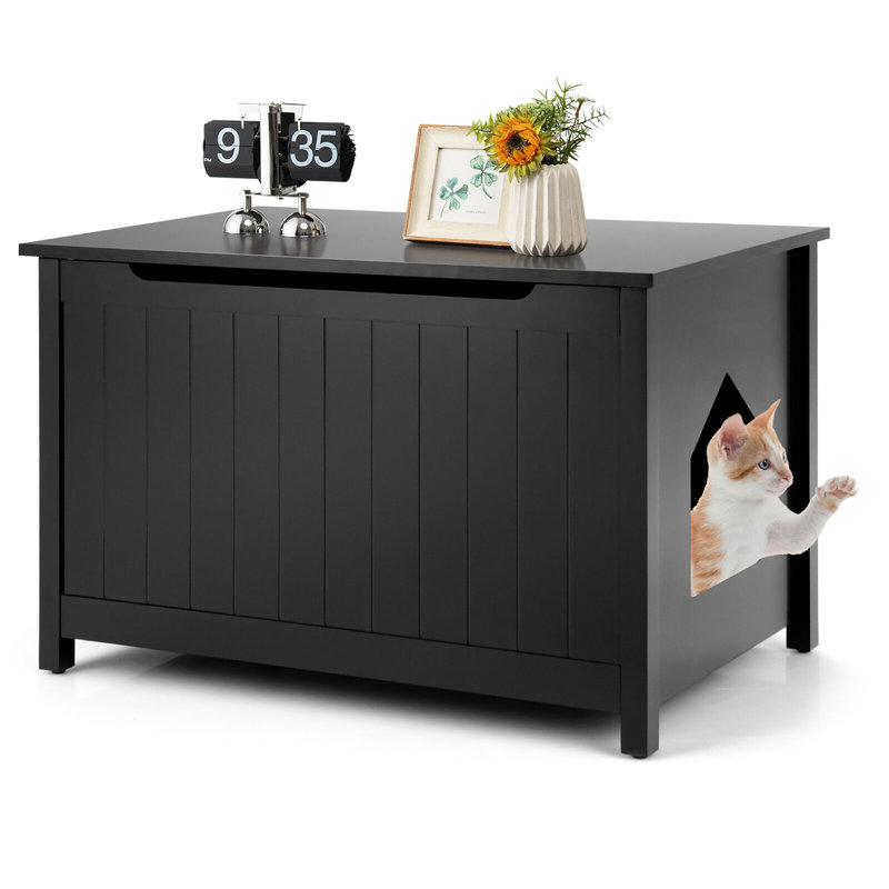 Coreen Litter Box Enclosure, Black
