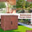 Water Resistant Fir Solid Wood Cabinet Deck Box in Reddish Brown