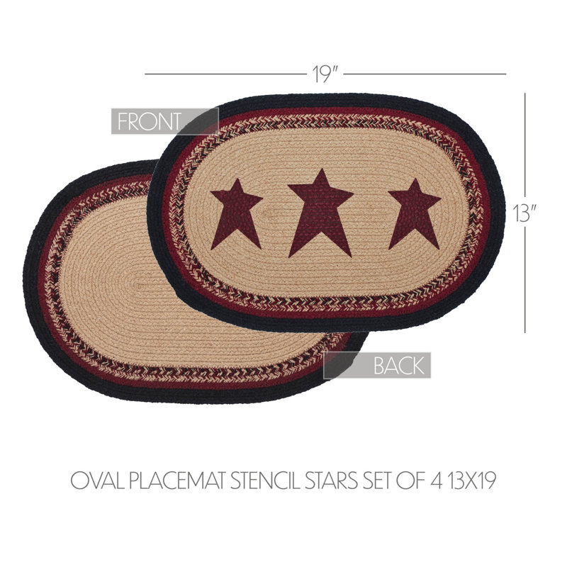 Connell Geometric Oval Placemat, 13" x 19"