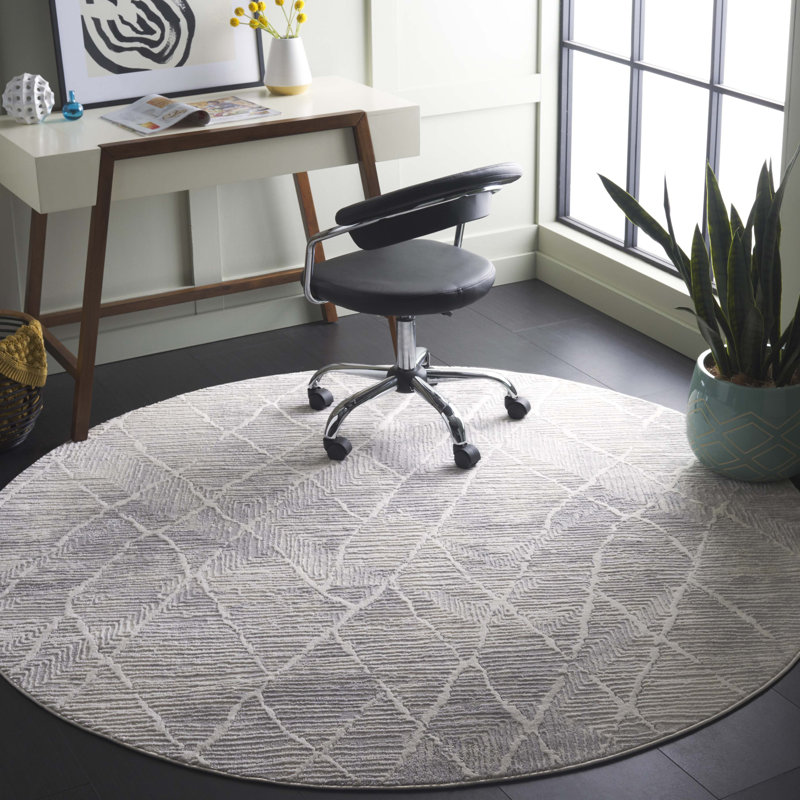 Jurrina Performance Abstract Rug, Round 6'7"