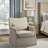 Bedford London Upholstered Skirted Swivel Armchair with Lumbar Pillow-95260476