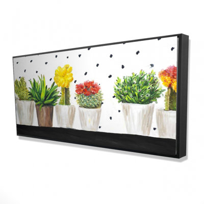 Small Cactus And Succulents Print On Canvas