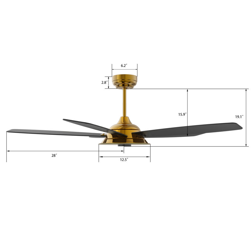 Ventilateur de plafond à DEL 56 po avec télécommande et intensité variable Striker, fonctionne avec Alexa / Google Home / Siri
