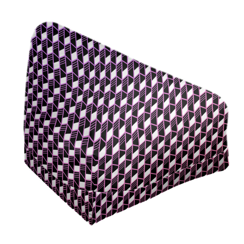 Petite chaise à sacs à billes & Leffel, Pas de bourre, Mauve / Rose, H 86 po x l 2 po x P 43 po