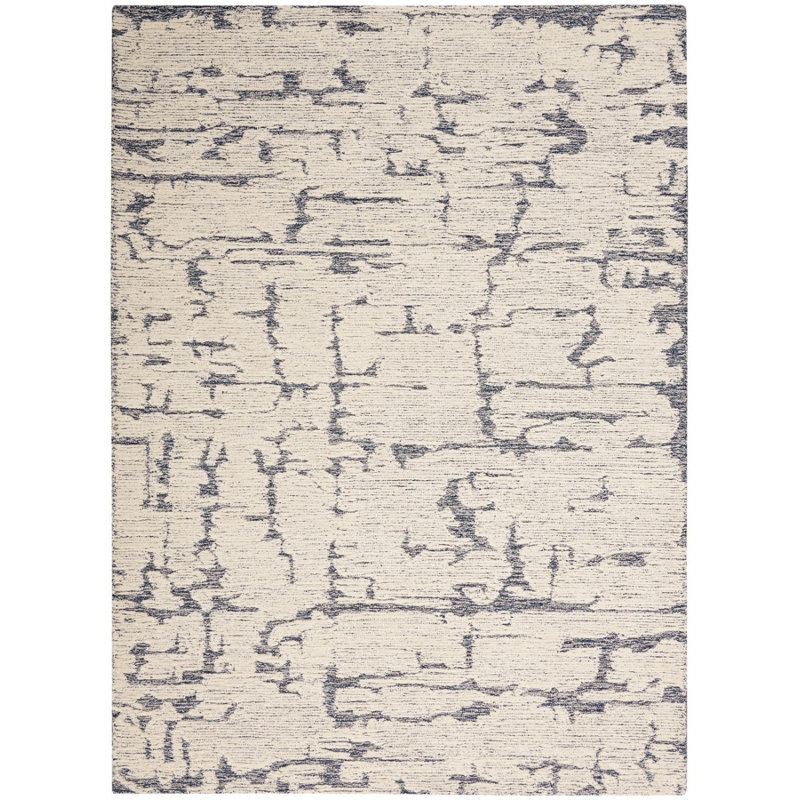 Anthonia Abstract Wool Hand Woven Area Rug, Rectangle 160 x 221 cm