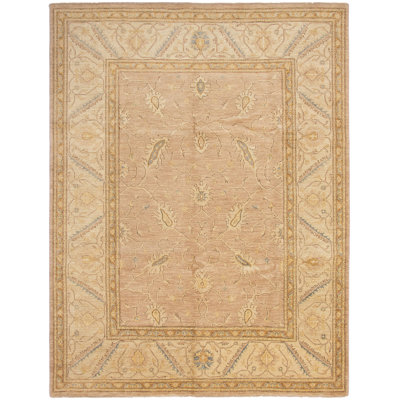 Fitzger One-of-a-Kind 9'1" X 12' 2010s Wool Area Rug in Beige