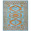 Tribal Elegance Orange/Rust/Grey Hand-Knotted Wool Area Rug-165057908-200008131