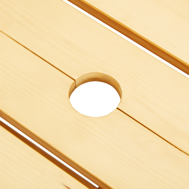 Table de pique-nique d'extérieur pour 8 personnes, Naturel