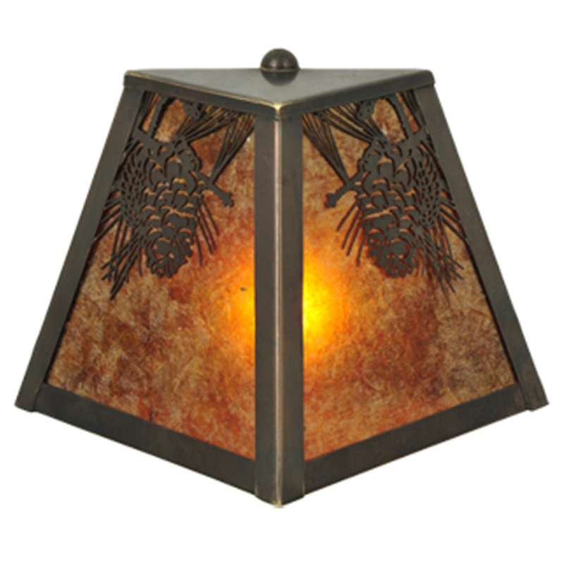Plafonnier encastré 1 lumières orange/antique