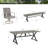Allure Patio 6 Person Metal Dining Set With Umbrella Hole