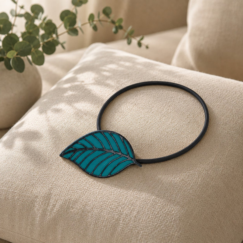 2.12 in. Overall Width Curtain Tieback, Teal