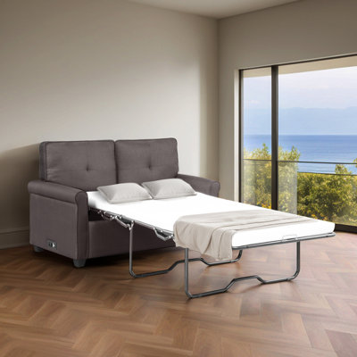 Fashion Pull-Out Sofa Bed With Mattress, Fabric