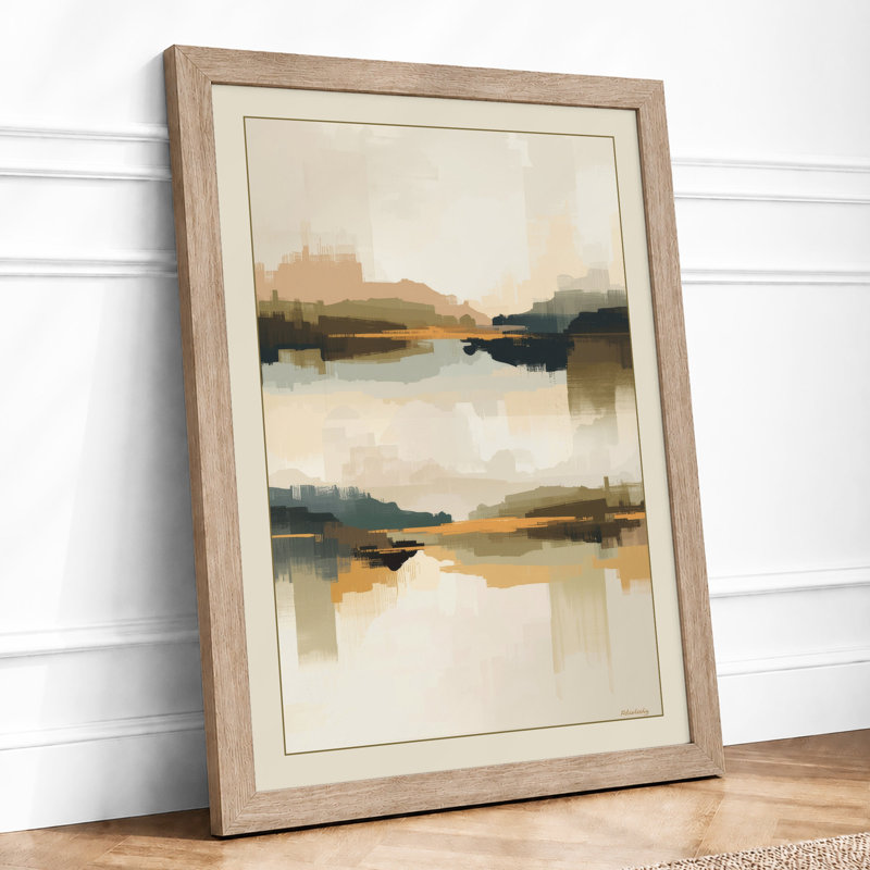Mirrored Waterscapes Minimalist - Print, Oak, A4 - 29.7 x 21.0 cm