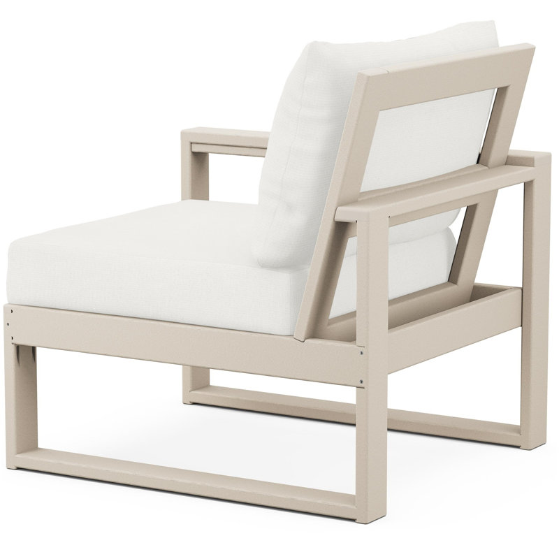 POLYWOOD Outdoor Lounge Chair, Natural Linen, Sand