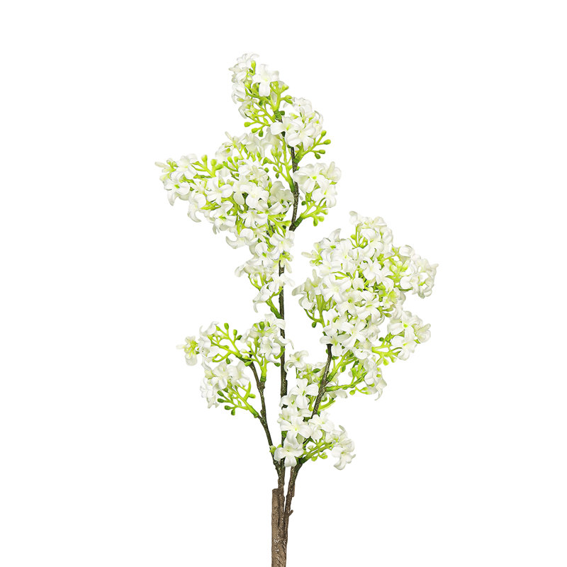 Tige de fleur de lilas artificielle, Blanc