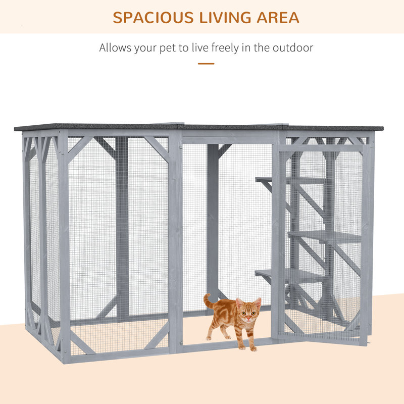 Cage pour chat Aulo, Gris