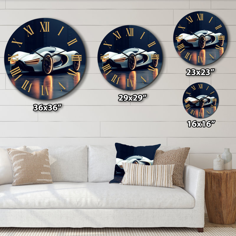 Horloge murale Futuristic Bugatti, Très grand