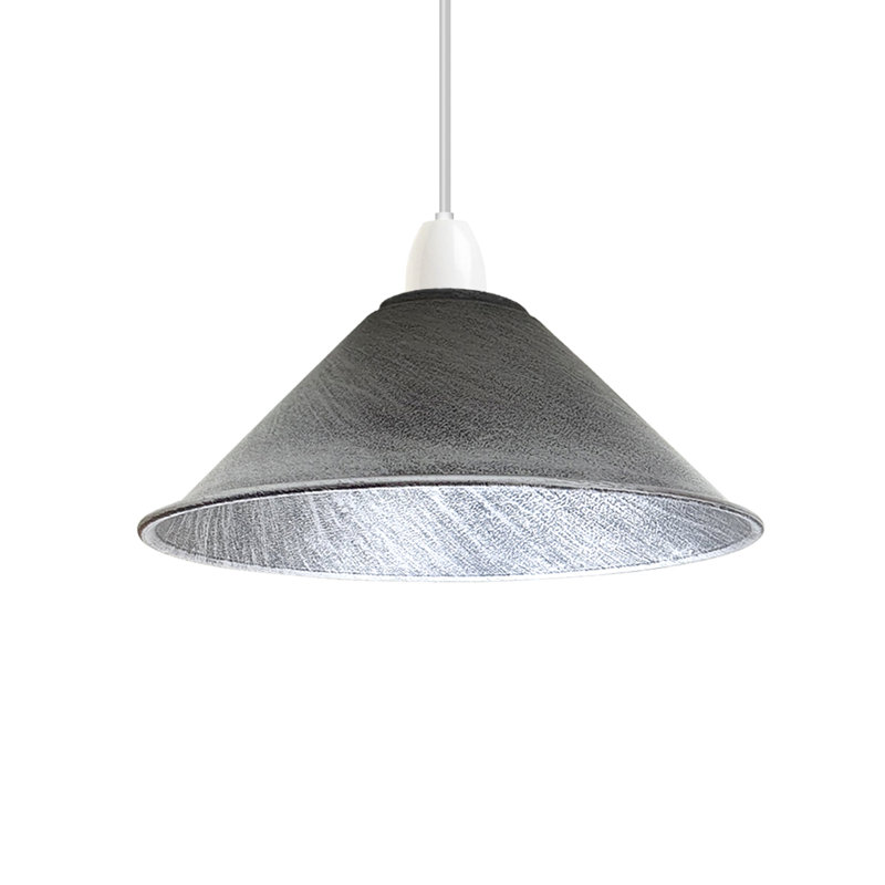 Abat-jour en forme de lampe de table en métal 22 cm avec abat-jour rétro industriel, abat-jour de plafond facile à installer pour la cuisine et la salle à manger