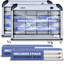 Ensemble de 2 insectifuges pour insectes d'intérieur Zaer de Liba, tueur de moustiques et de mouches 2800 V avec plateau facile à nettoyer et 4 ampoules de rechange