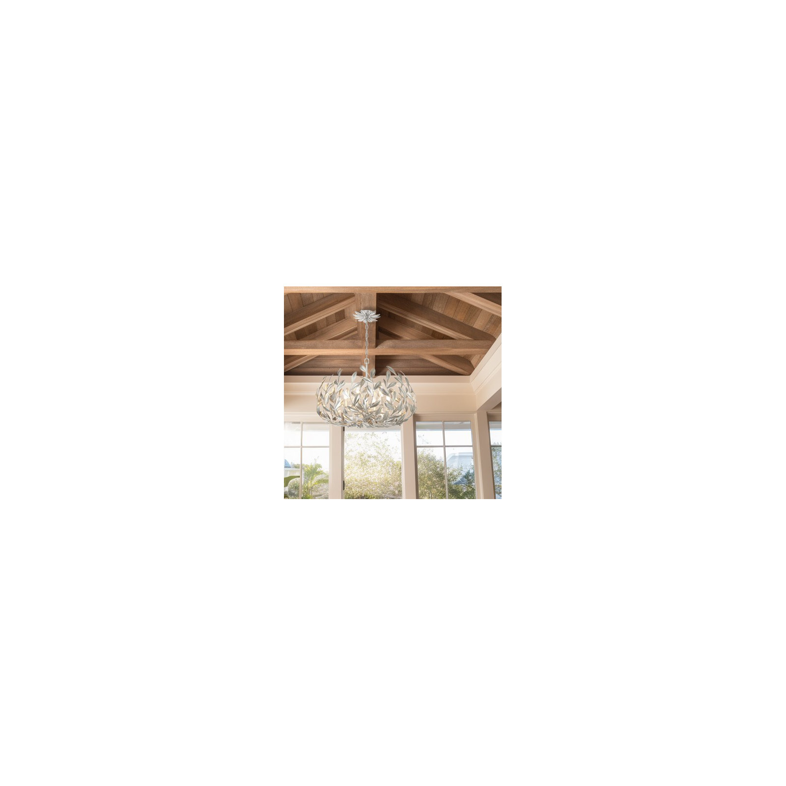 Conde 6 - Light Dimmable Globe Chandelier, Antique Silver