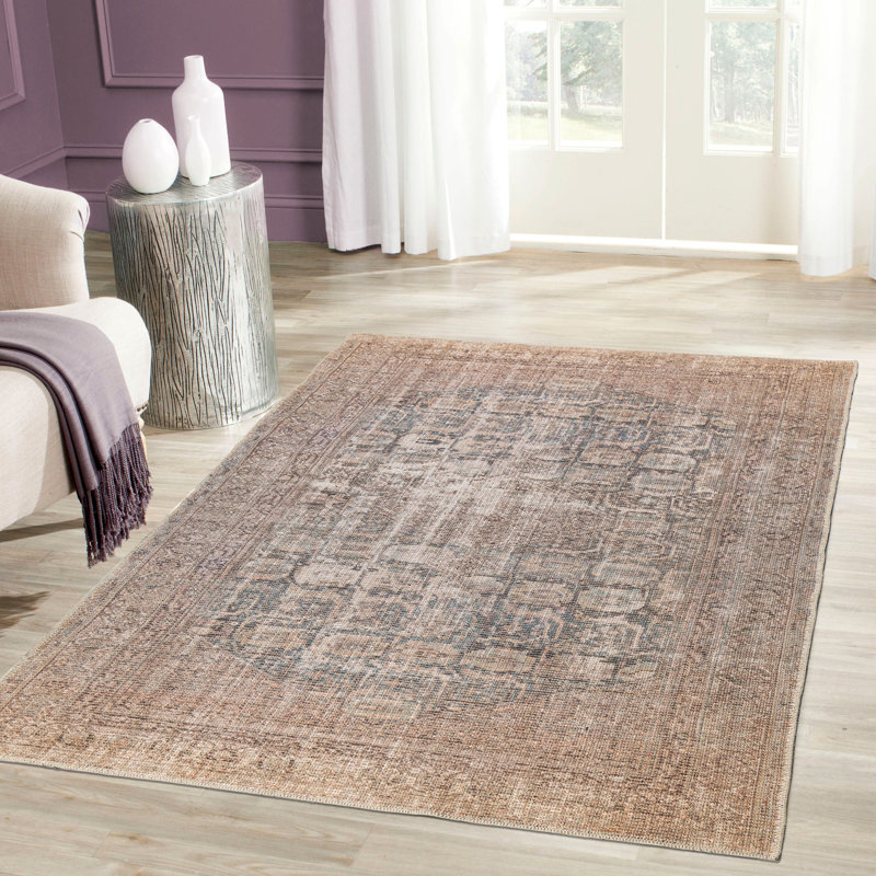 Tapis en coton Latroya, Rectangle 3 pi 9 po x 5 pi 7 po