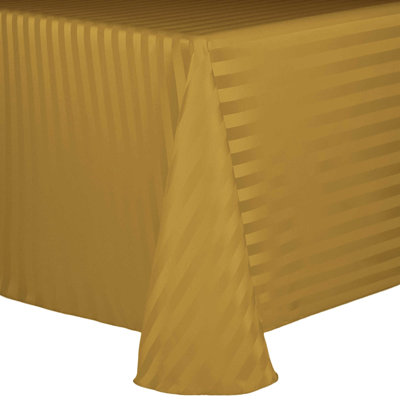Ultimate Textile Satin Stripe Oval Tablecloth