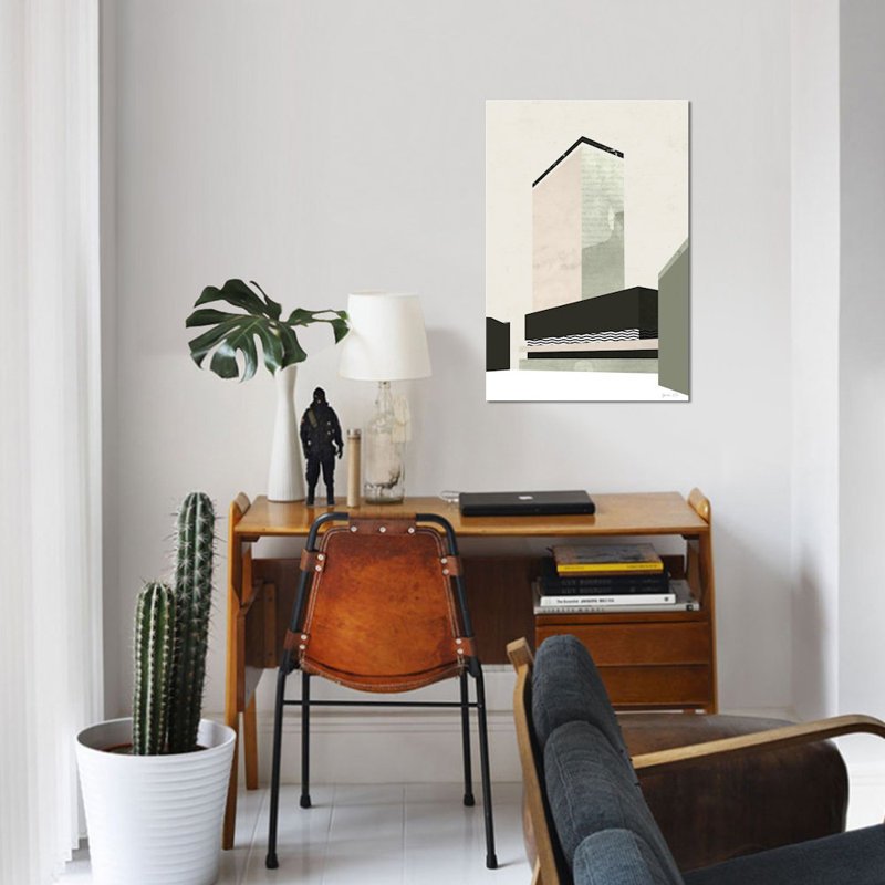 «Extérieur en V», impression sur toile, H 12 po x l 8 po x P 0,75 po, Toile tendue, Pas de tapis