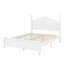 Structure de lit plateforme en bois, lit plateforme de style rétro avec support en lattes de bois