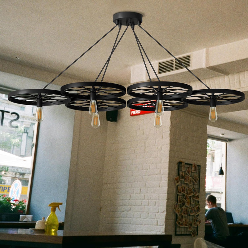 6 - Light Black Unique/Statement Pendant, Yes
