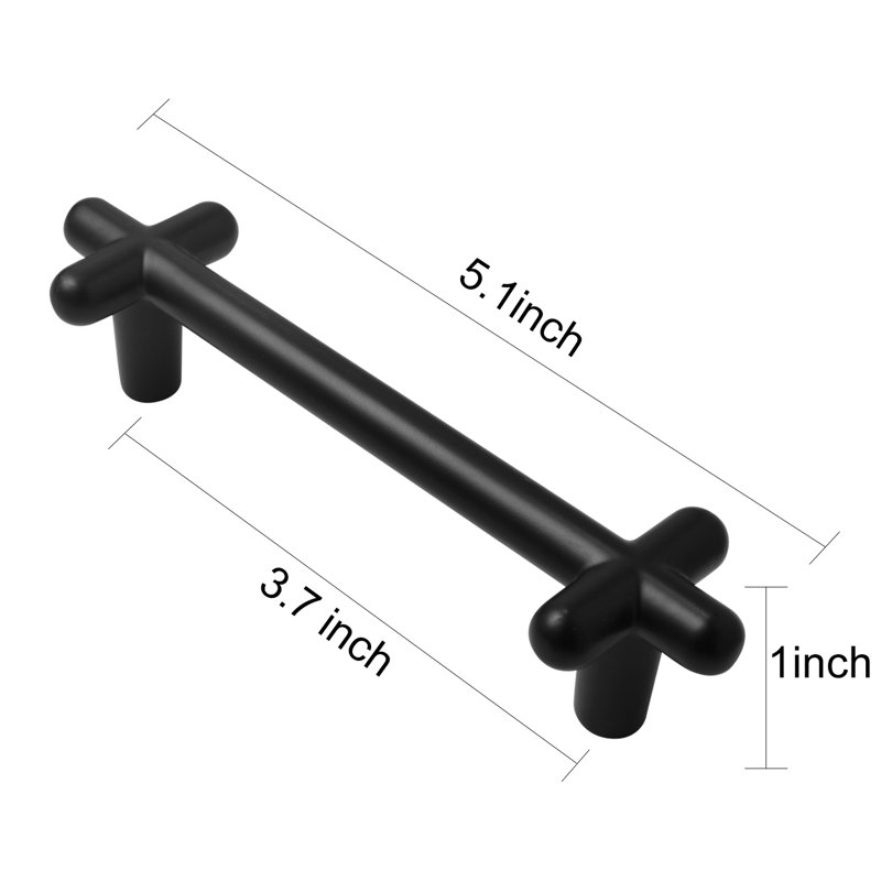  Solid Brass Bar Pull Multipack, Matte Black