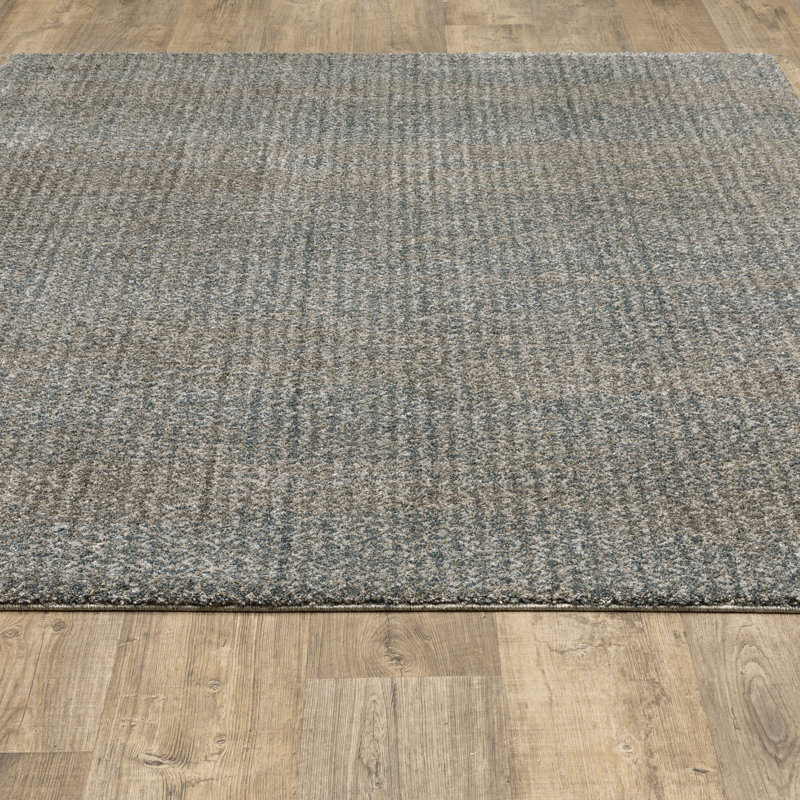 Tapis bleu / gris Zenel, Rectangle 1 pi 10 po x 3 pi 3 po