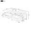 Canapé modulaire surdimensionné 112,6 "avec 2 ports USB et 2 porte-gobelets-390331085