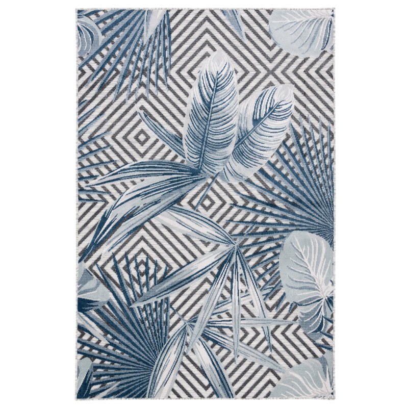 Sotomayor Performance Floral Indoor/Outdoor Area Rug, Rectangle 5'1" x 7'6"